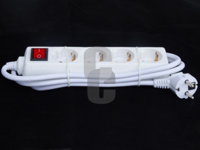 Разклонител 4гн. 1.5м. с копче                                                                                                                                                                                                                                                                              